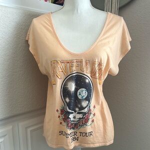 Grateful Dead Peach Graphic Women's Top
